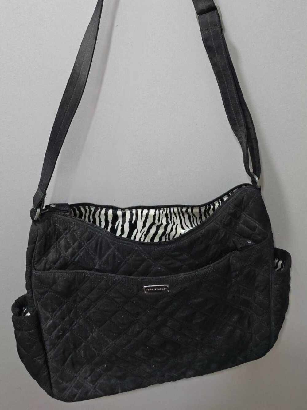 Vera Bradley Quilted Black Diaper Bag Purse